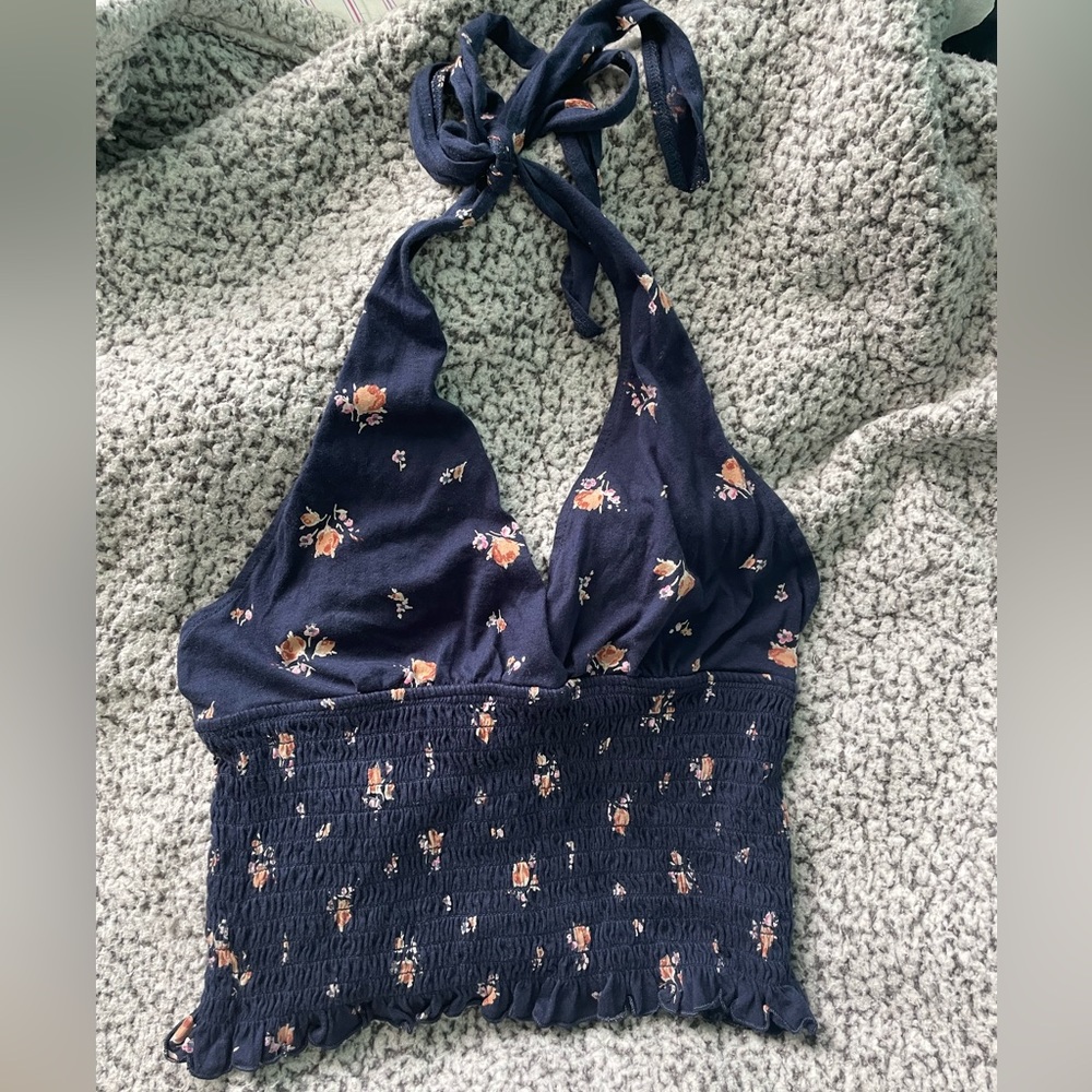 American Eagle Floral Halter Top